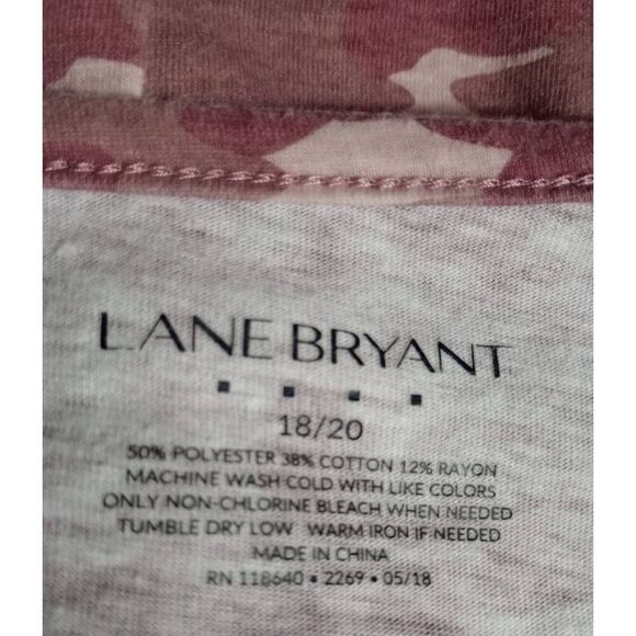 Lane Bryant Shirt Ladies 18‎ Pink Camouflage - Picture 4 of 5